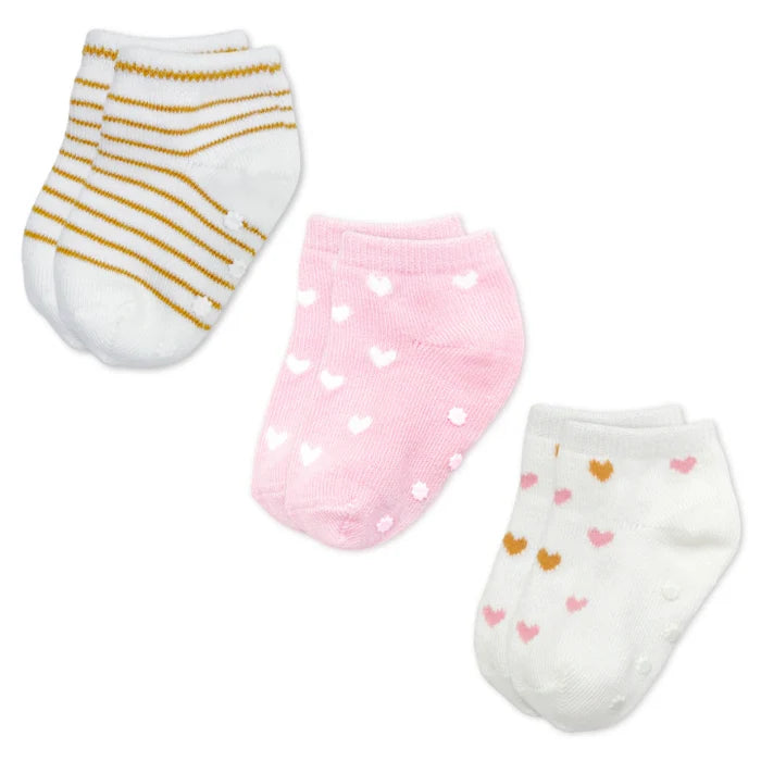 Anti-Slip Baby Socks - Set of 3 | Little Hearts