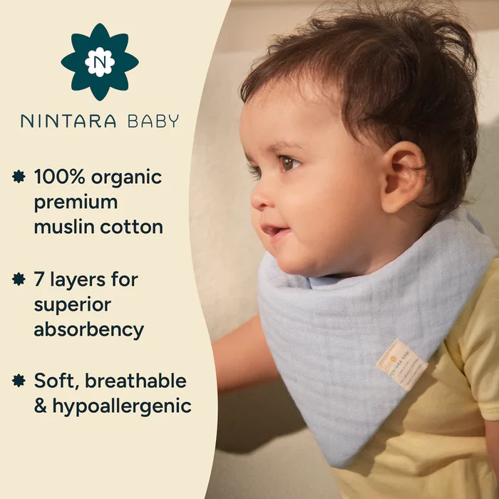 Baby Bandana Bibs - Set of 3 | Beige Pack