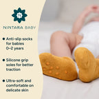 Anti-Slip Baby Socks - Set of 3 | Little Hearts