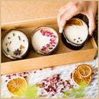 Thenga Eco-Friendly Scented Candles Gift Set - Box of 3 Candles | Spice, Rose & Orange Pepper Soy Wax Candles 100 gm