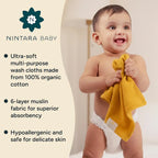 Muslin So-Softs™ | Multipurpose Baby Washcloth - Set of 3 | Butterscotch