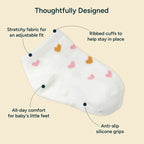 Anti-Slip Baby Socks - Set of 3 | Little Hearts