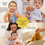 Muslin So-Softs™ | Multipurpose Baby Washcloth - Set of 3 | Butterscotch