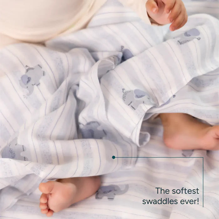 Muslin Baby Swaddle - Extra-Large - Set of 4 | Elephant Hugs